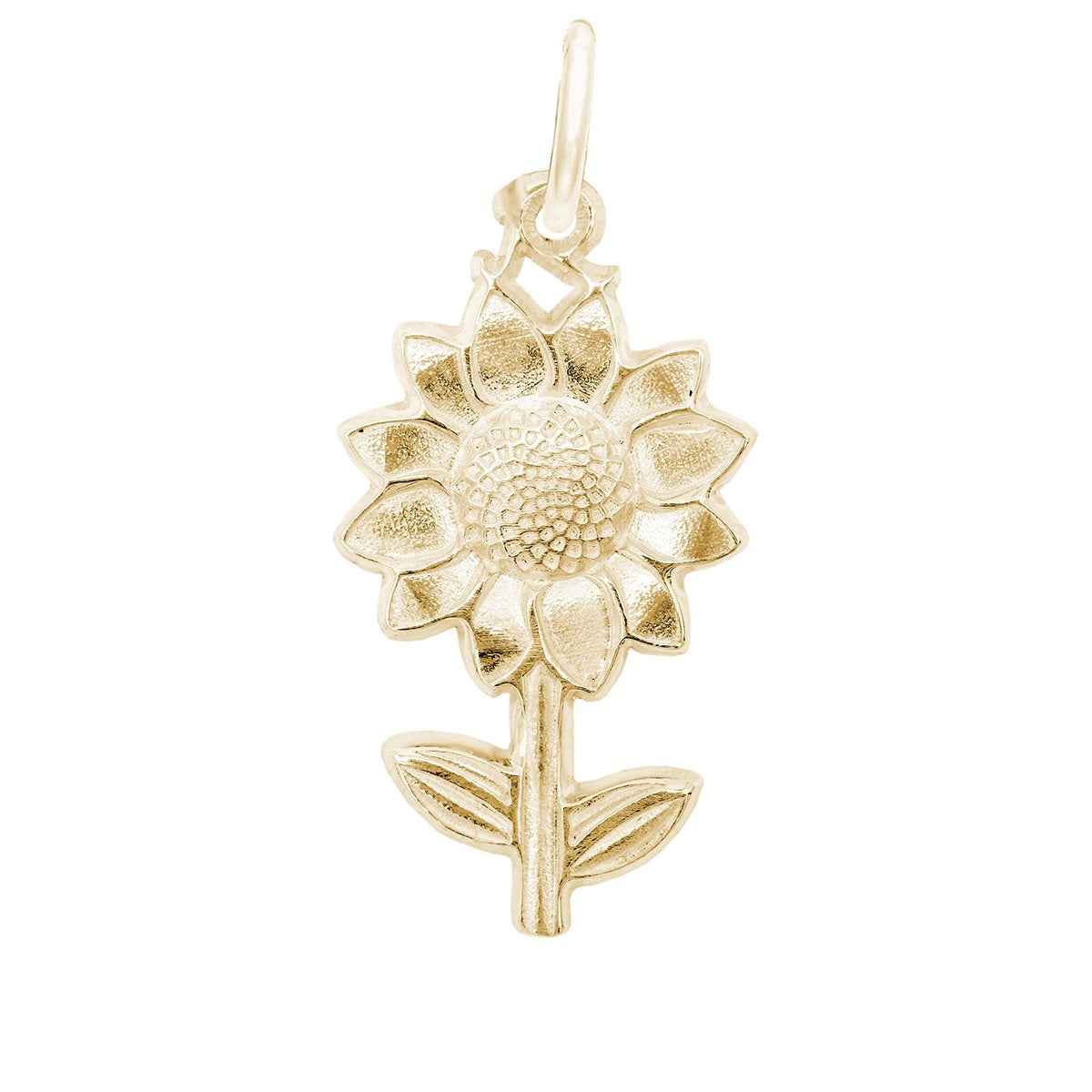 Sunflower Charm in 14K Yellow Gold
