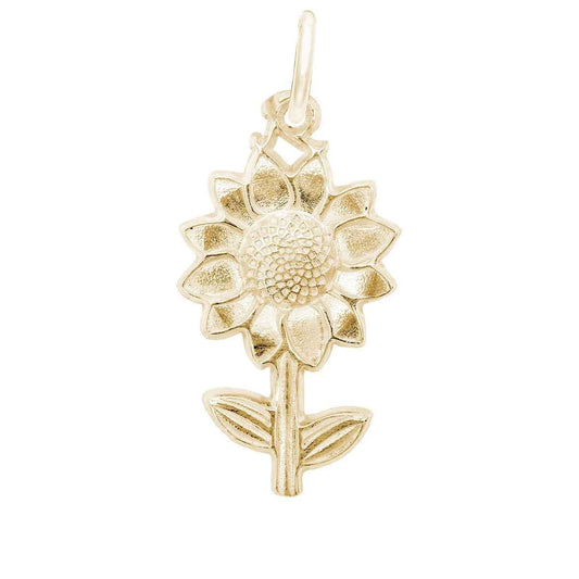 Sunflower Charm in 14K Yellow Gold