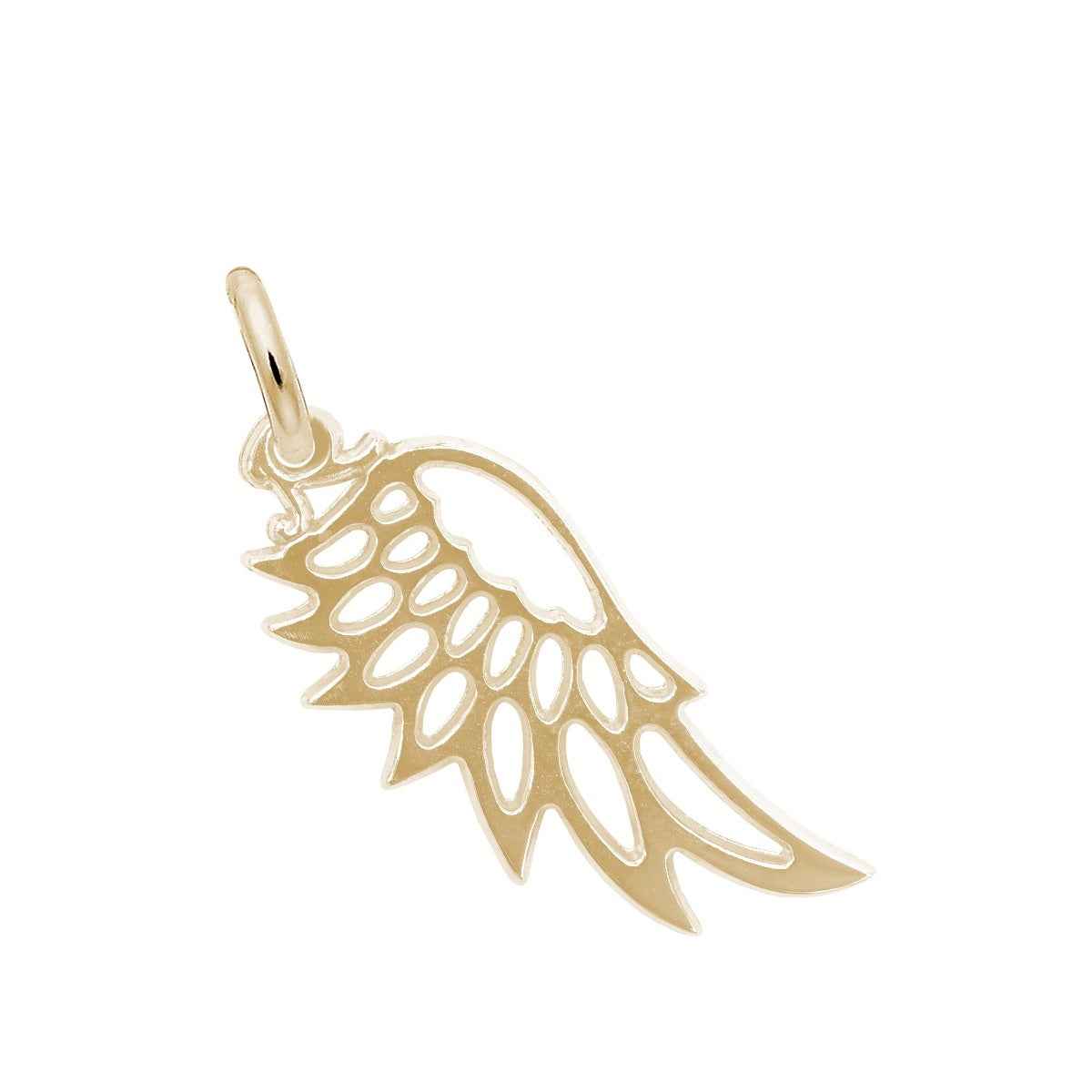 Angel Wing Charm in 14K Yellow Gold