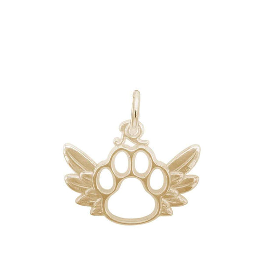 Paw & Wings Charm in 14K Yellow Gold