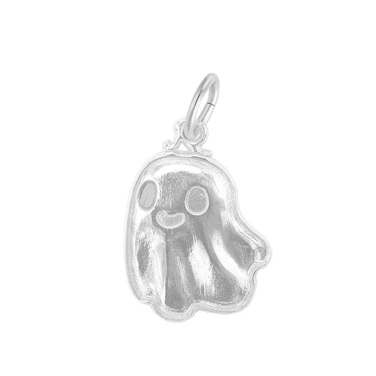 Cute Ghost Charm in Sterling Silver