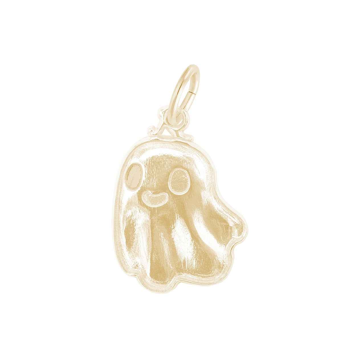 Cute Ghost Charm in 14K Yellow Gold