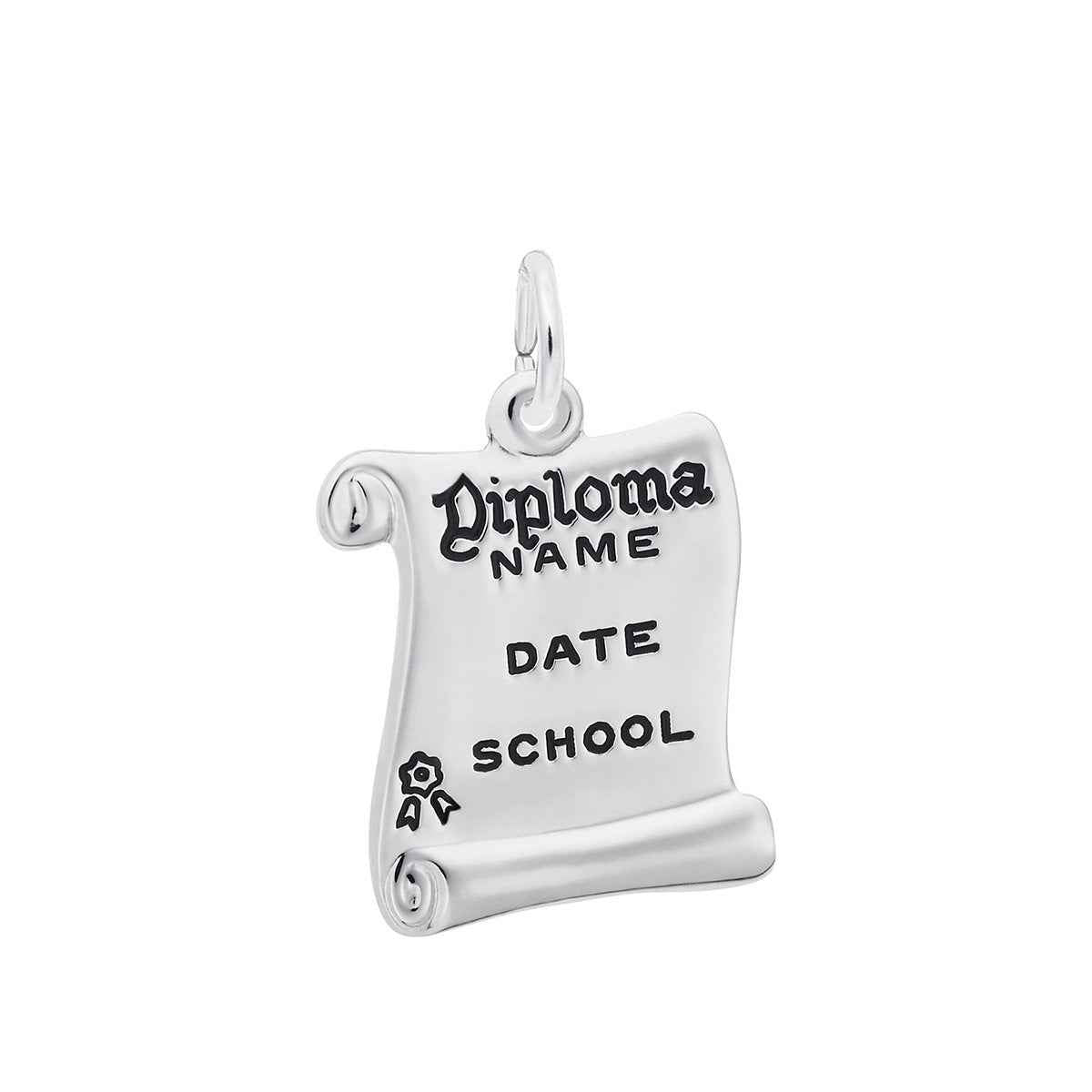 Diploma Charm in Sterling Silver