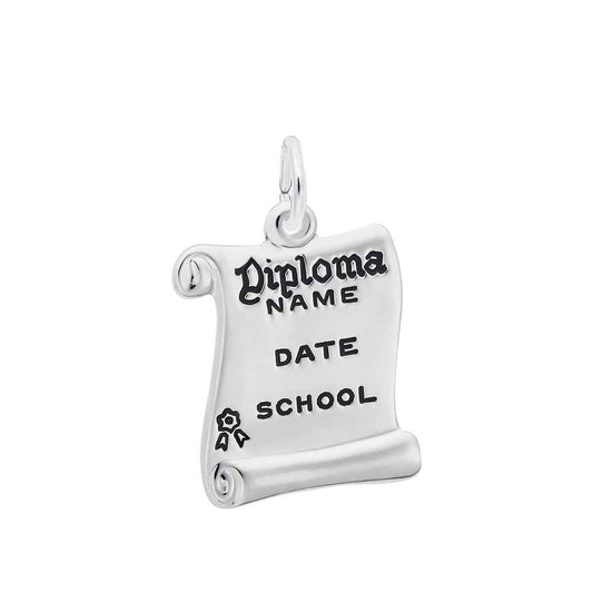 Diploma Charm in Sterling Silver