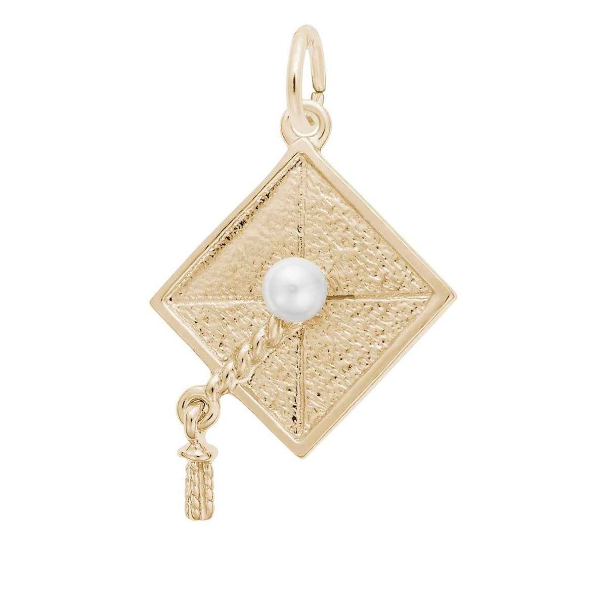 Graduation Cap Charm in 14K Yellow Gold
