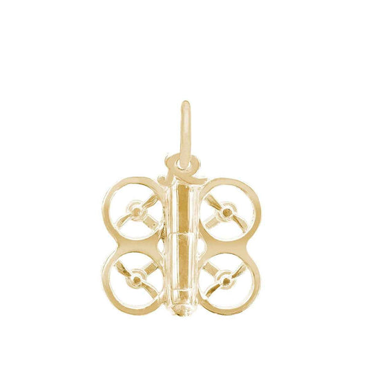 Drone Charm in 14K Yellow Gold
