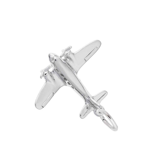 Airplane Charm in Sterling Silver