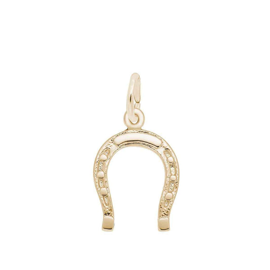 Horseshoe Charm in 14K Yellow Gold
