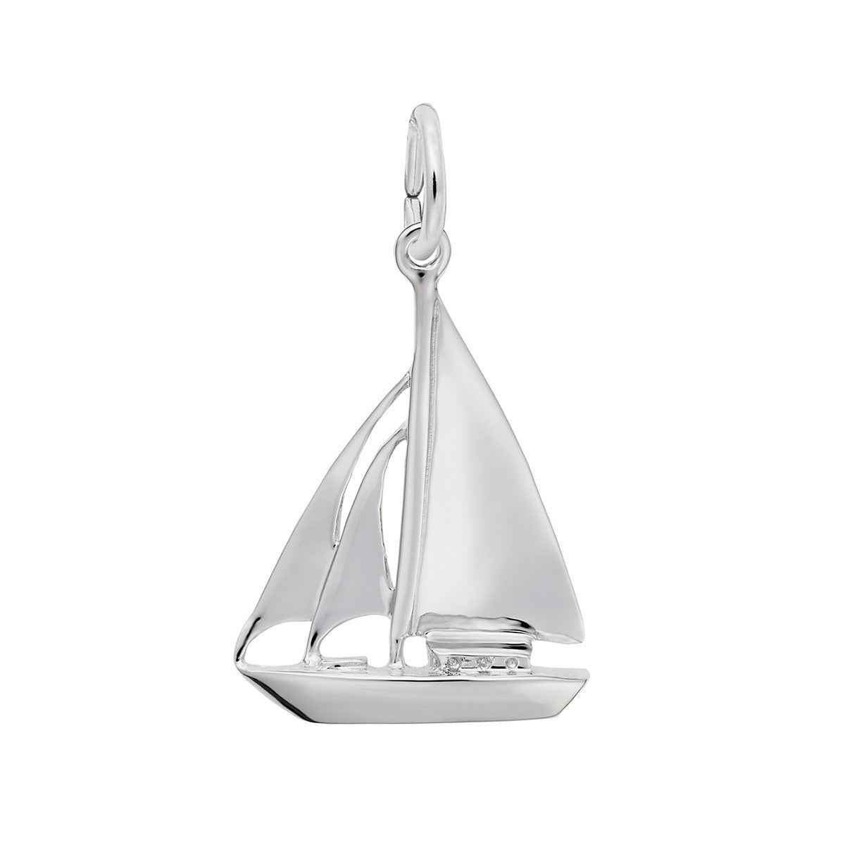 Sailboat Charm in Sterling Silver