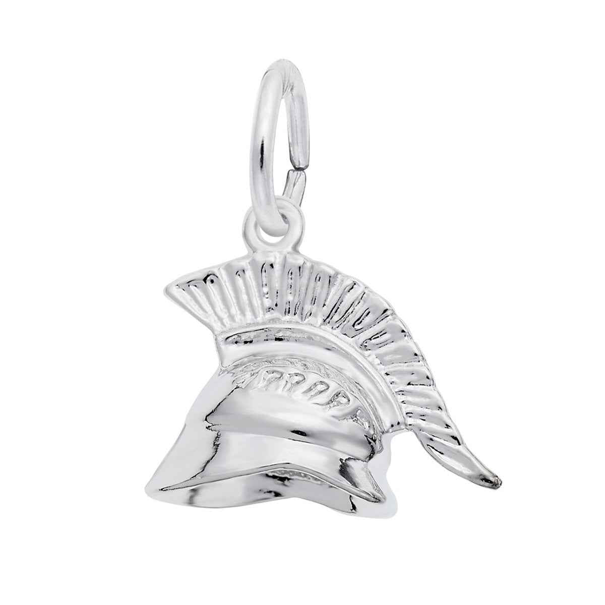 Roman Helmet Charm in Sterling Silver