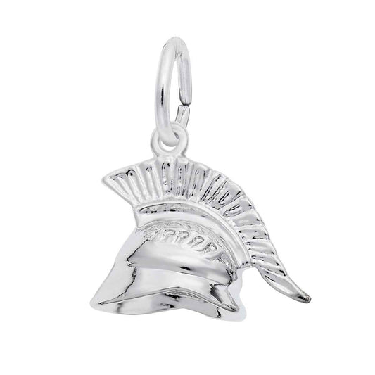 Roman Helmet Charm in Sterling Silver