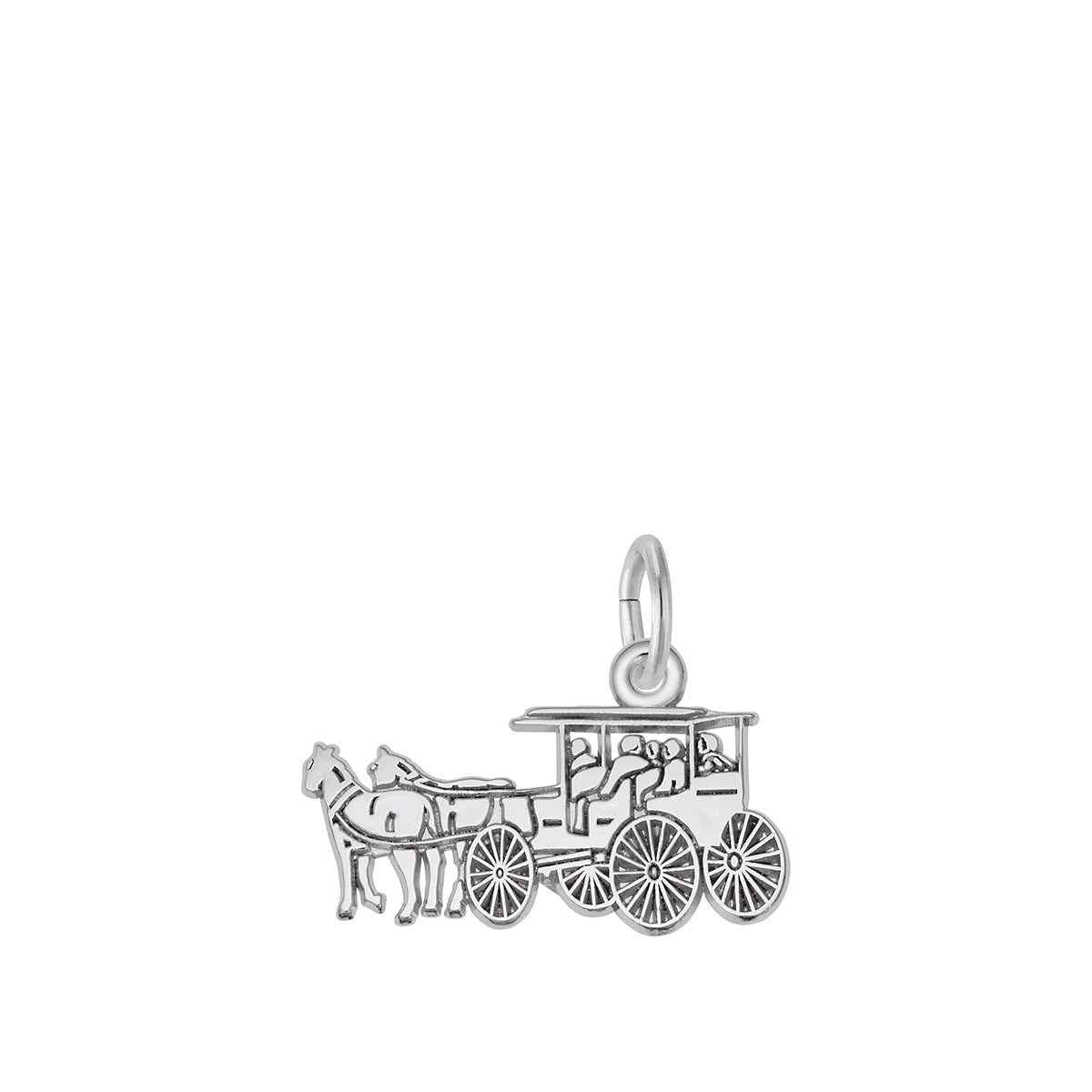 Horse & Carriage Charm in Sterling Silver