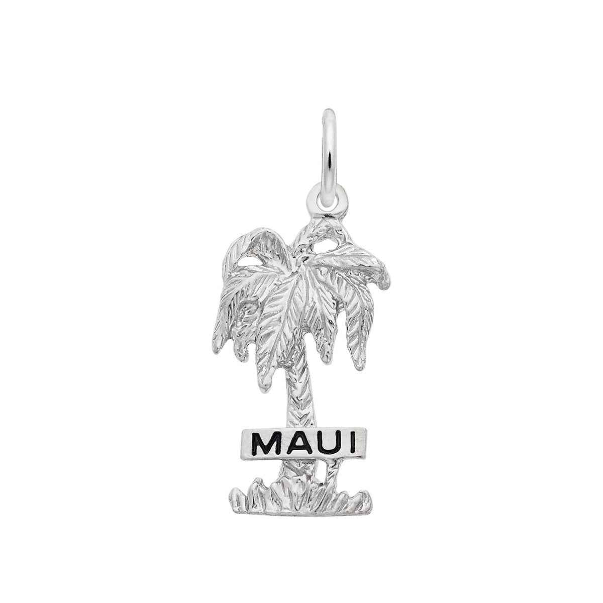 Maui Palm Tree Charm in Sterling Silver