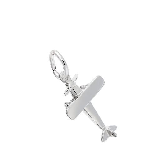 Vintage Airplane Charm in Sterling Silver