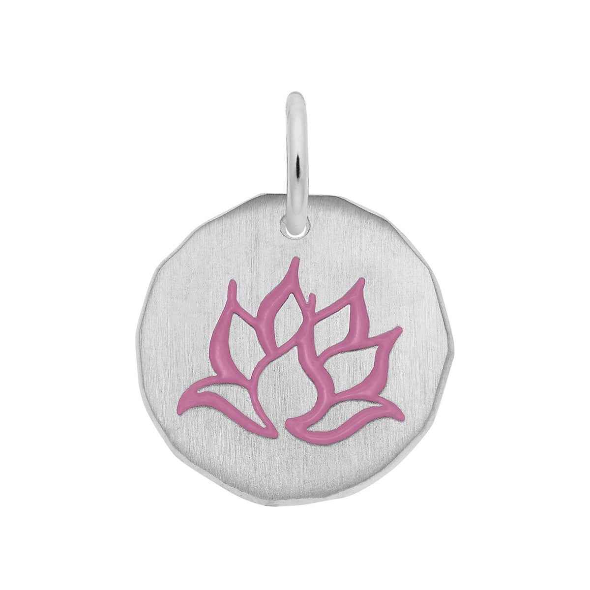 Lotus Flower Charm in Sterling Silver