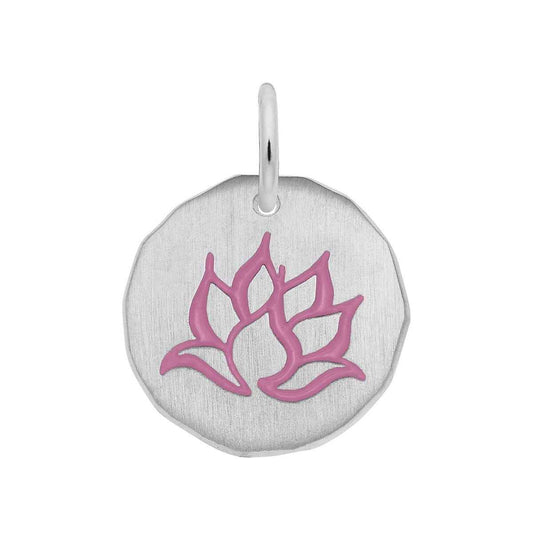 Lotus Flower Charm in Sterling Silver