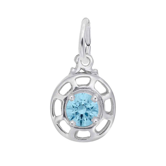 Insightful March Charm in Sterling Silver