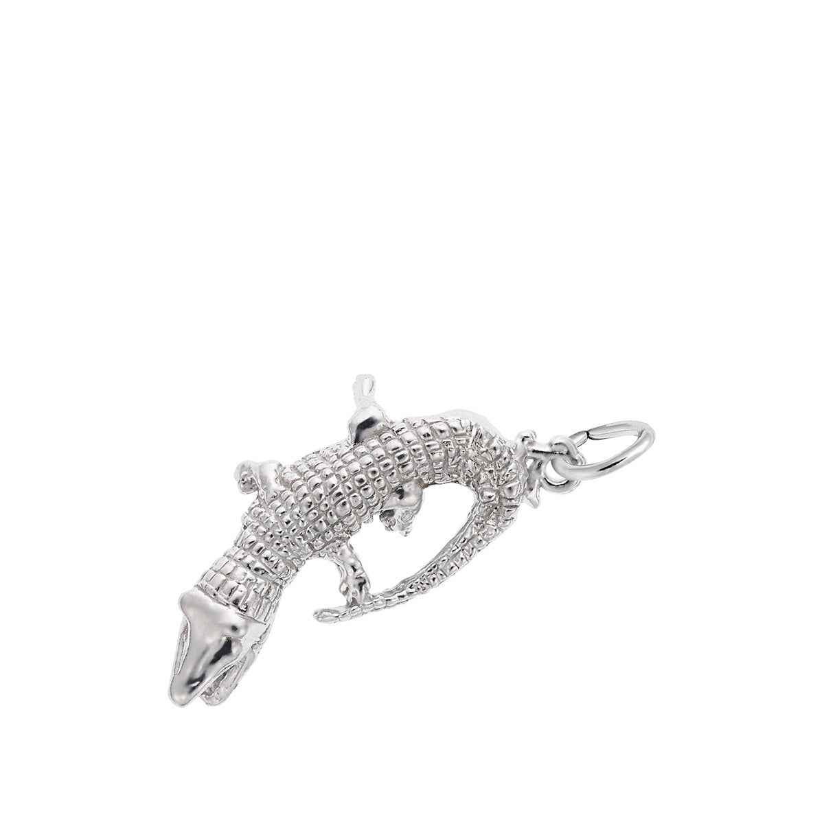 Alligator Charm in Sterling Silver