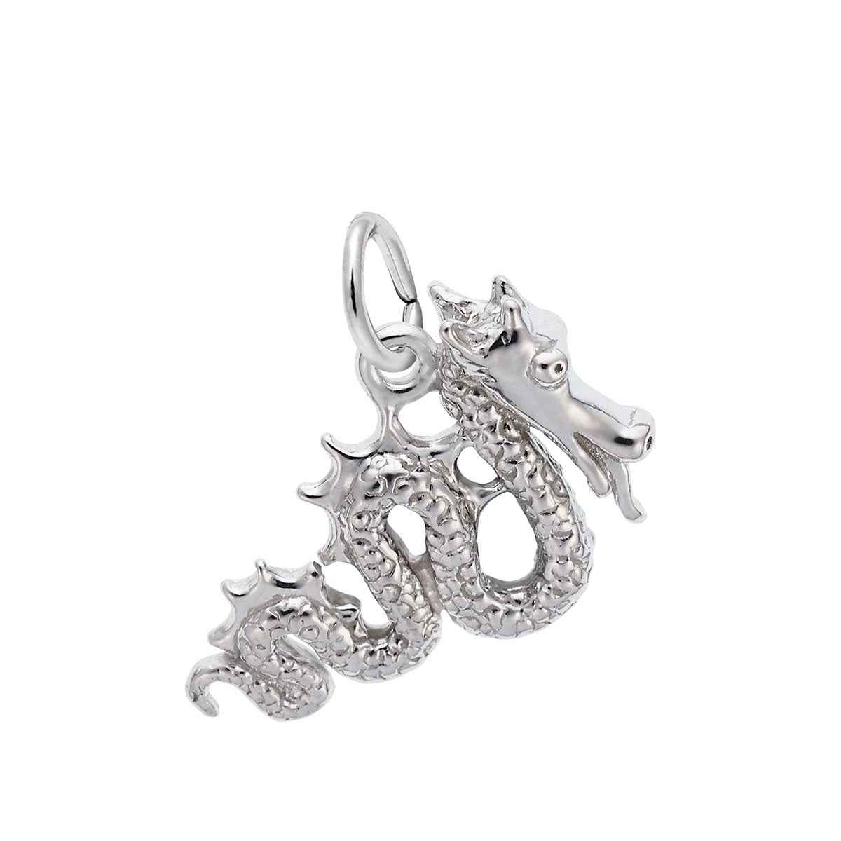 Serpent Charm in Sterling Silver