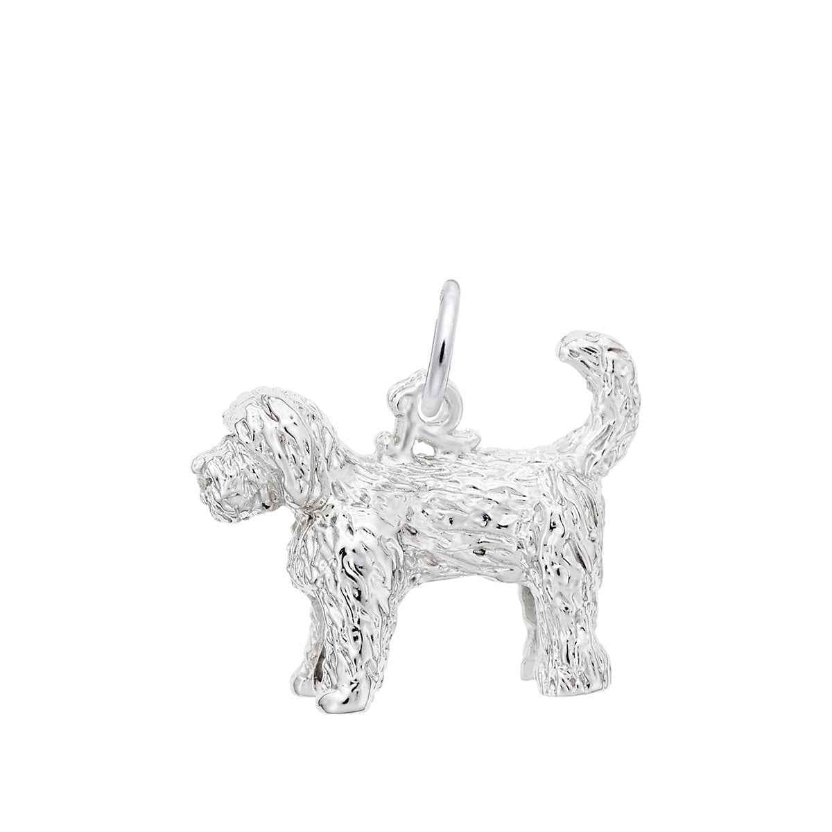 Labradoodle Charm in Sterling Silver