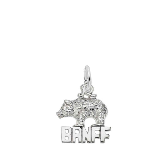 Banff & Bear Charm in Sterling Silver