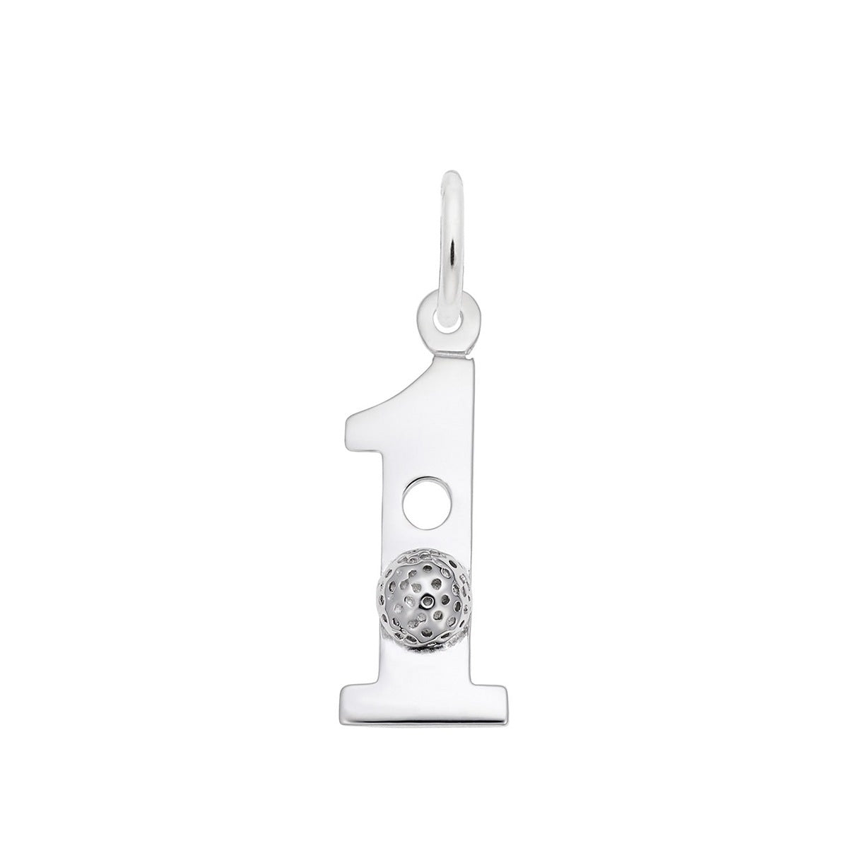 Hole In 1 Charm in Sterling Silver