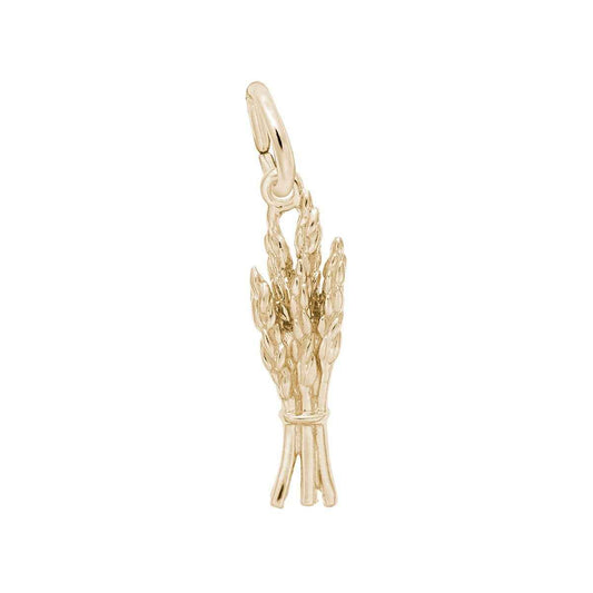 Wheat Charm in 14K Yellow Gold