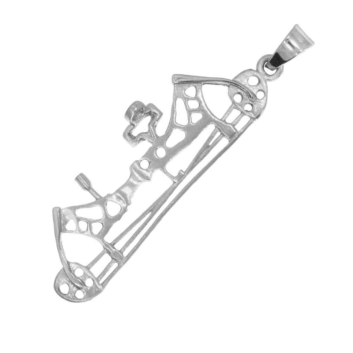 Compound Bow Charm in Sterling Silver