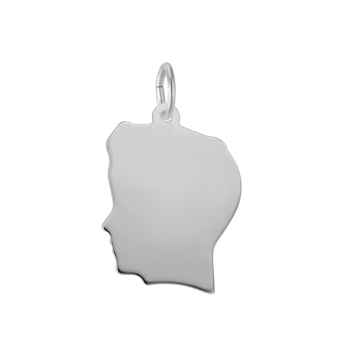 Boy Silhouette Charm in Sterling Silver