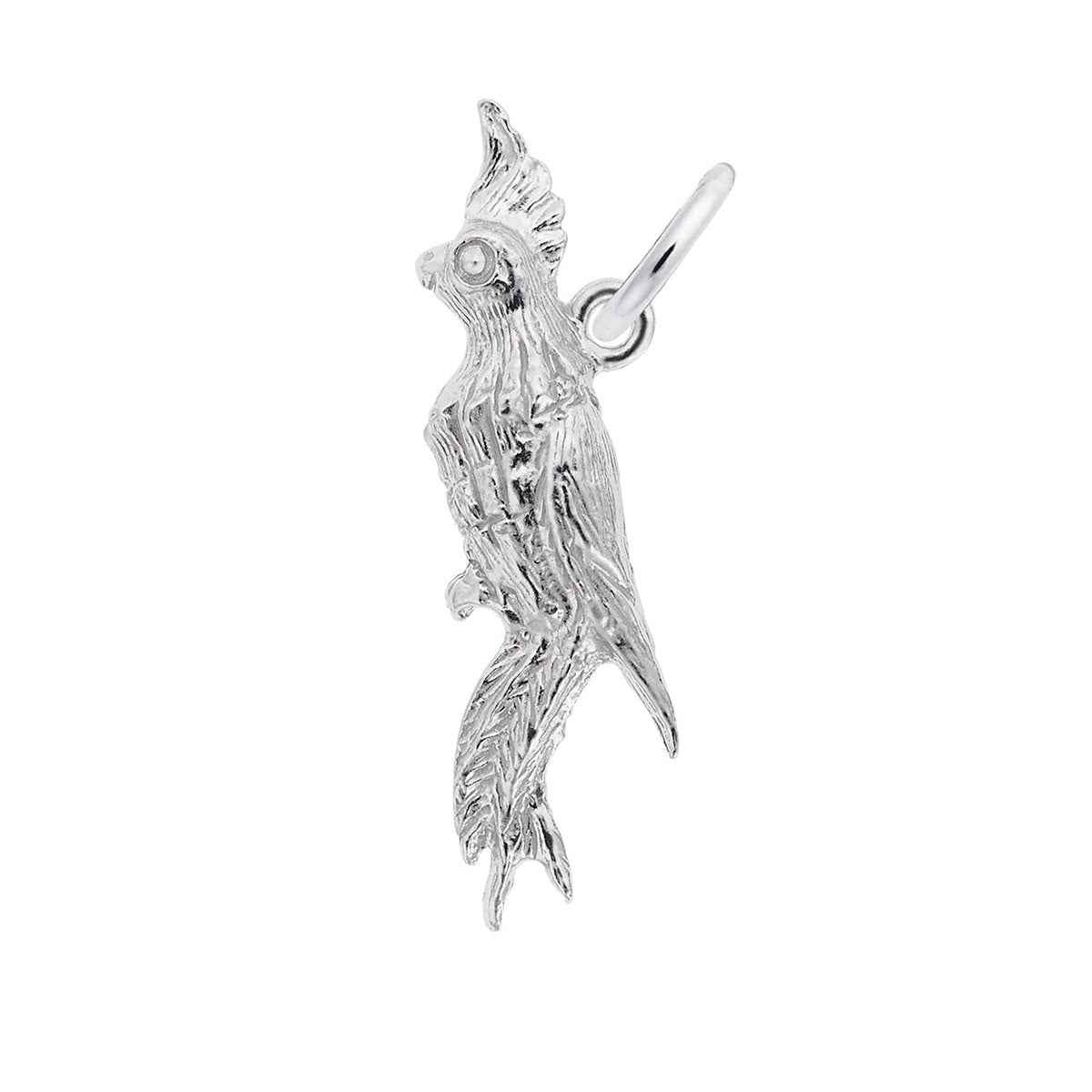 Cockatoo Charm in Sterling Silver