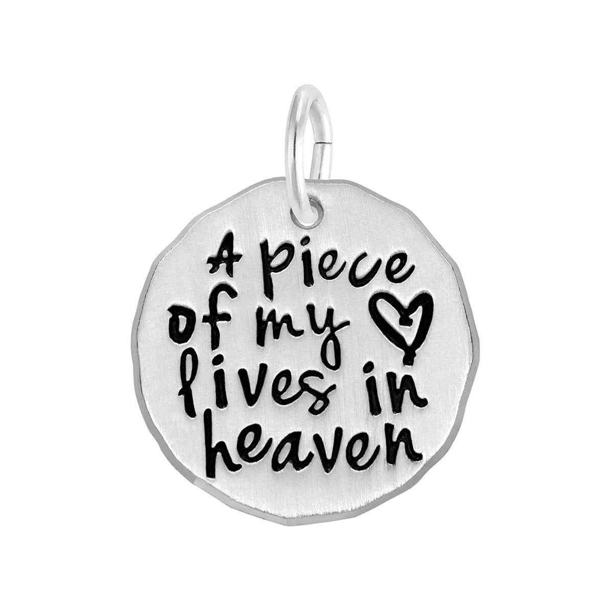 Piece Of My Heart Charm in Sterling Silver