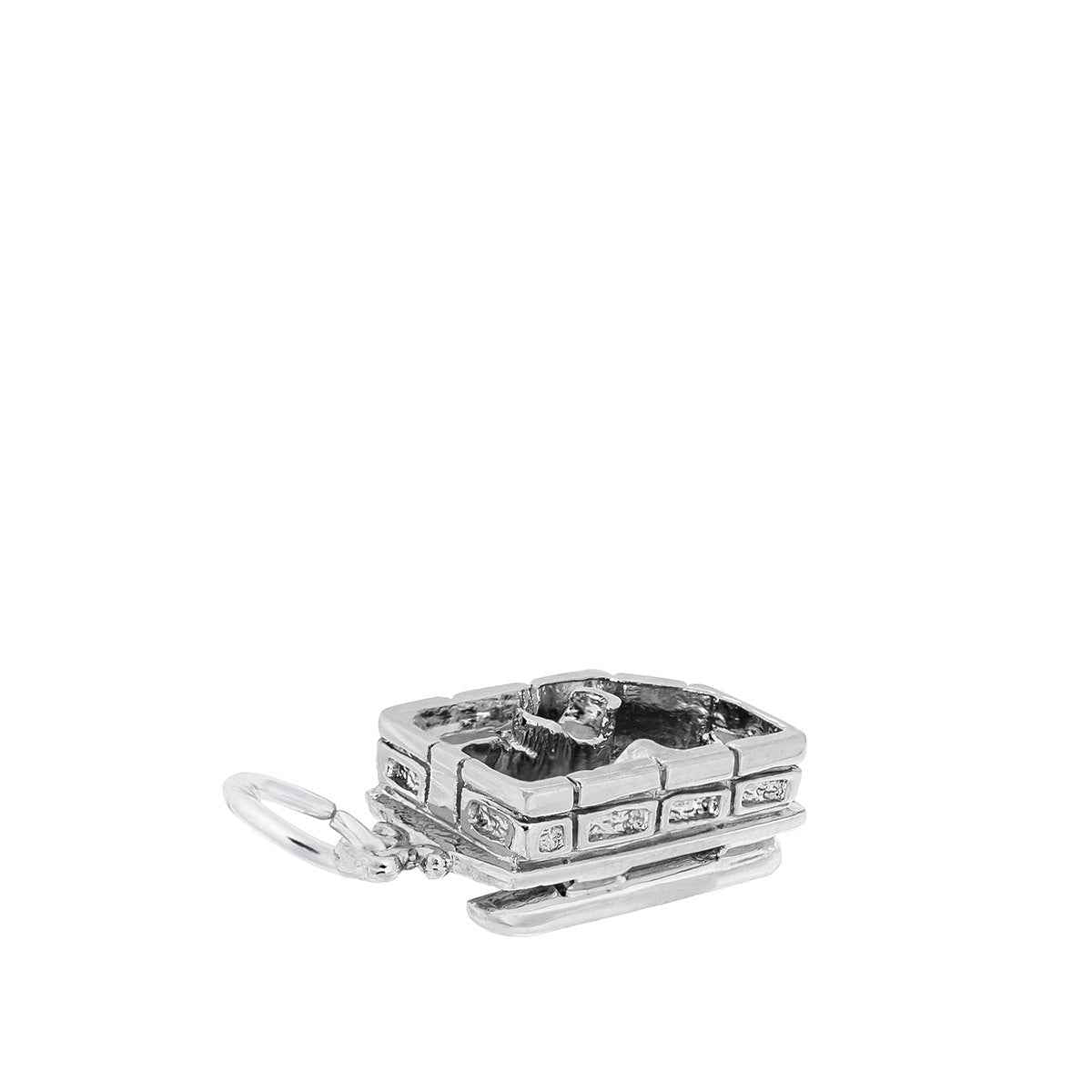 Pontoon Boat Charm in Sterling Silver