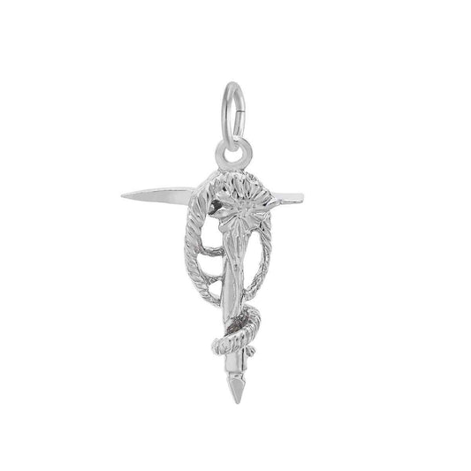 Mountain Climbing Charm in Sterling Silver