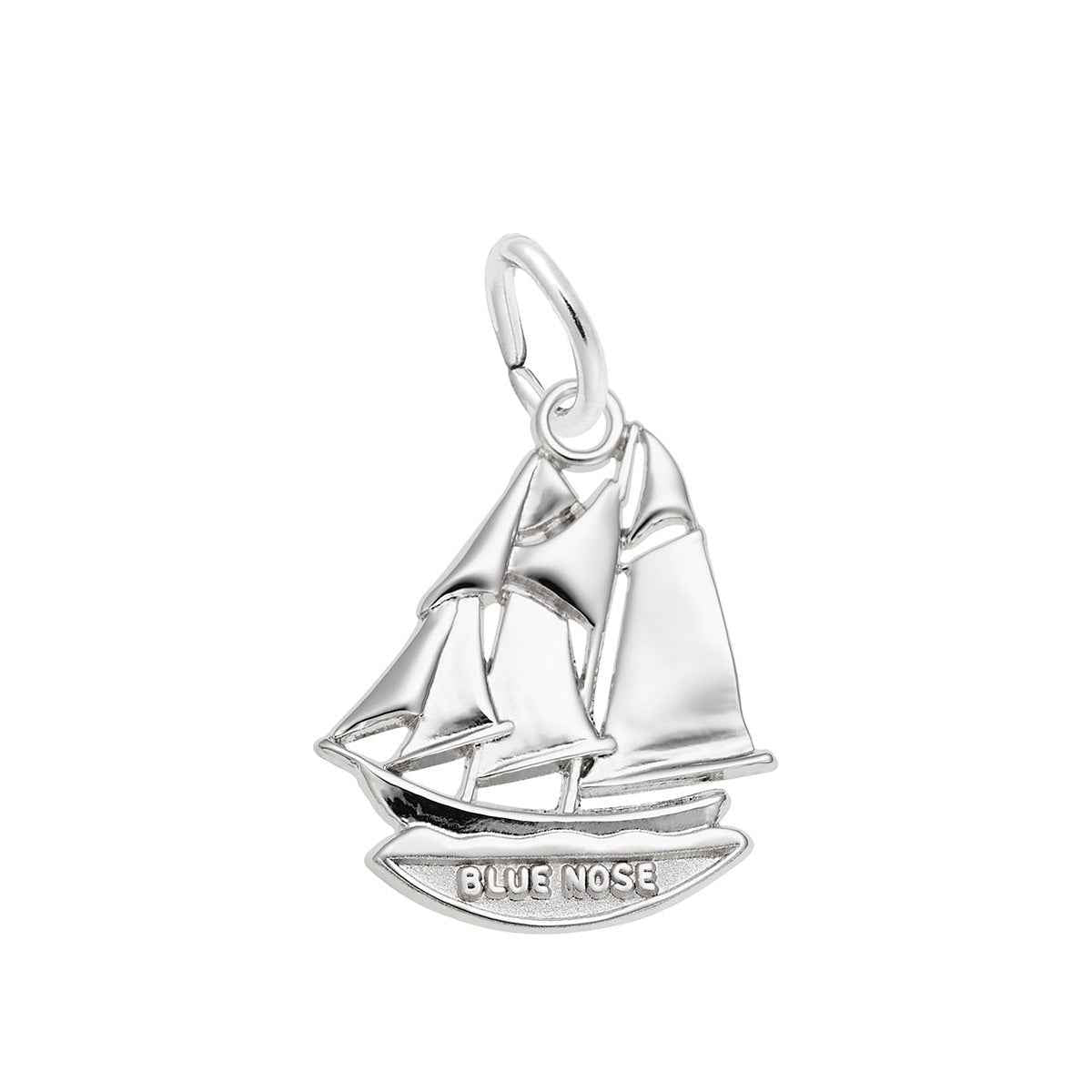 Blue Nose Nova Scotia Charm in Sterling Silver