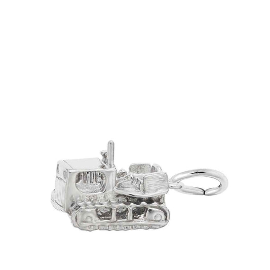 Bulldozer Charm in Sterling Silver
