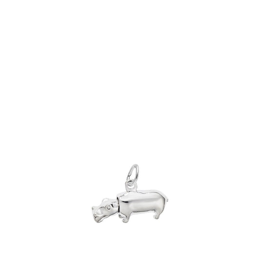 Hippo Charm Sterling Silver