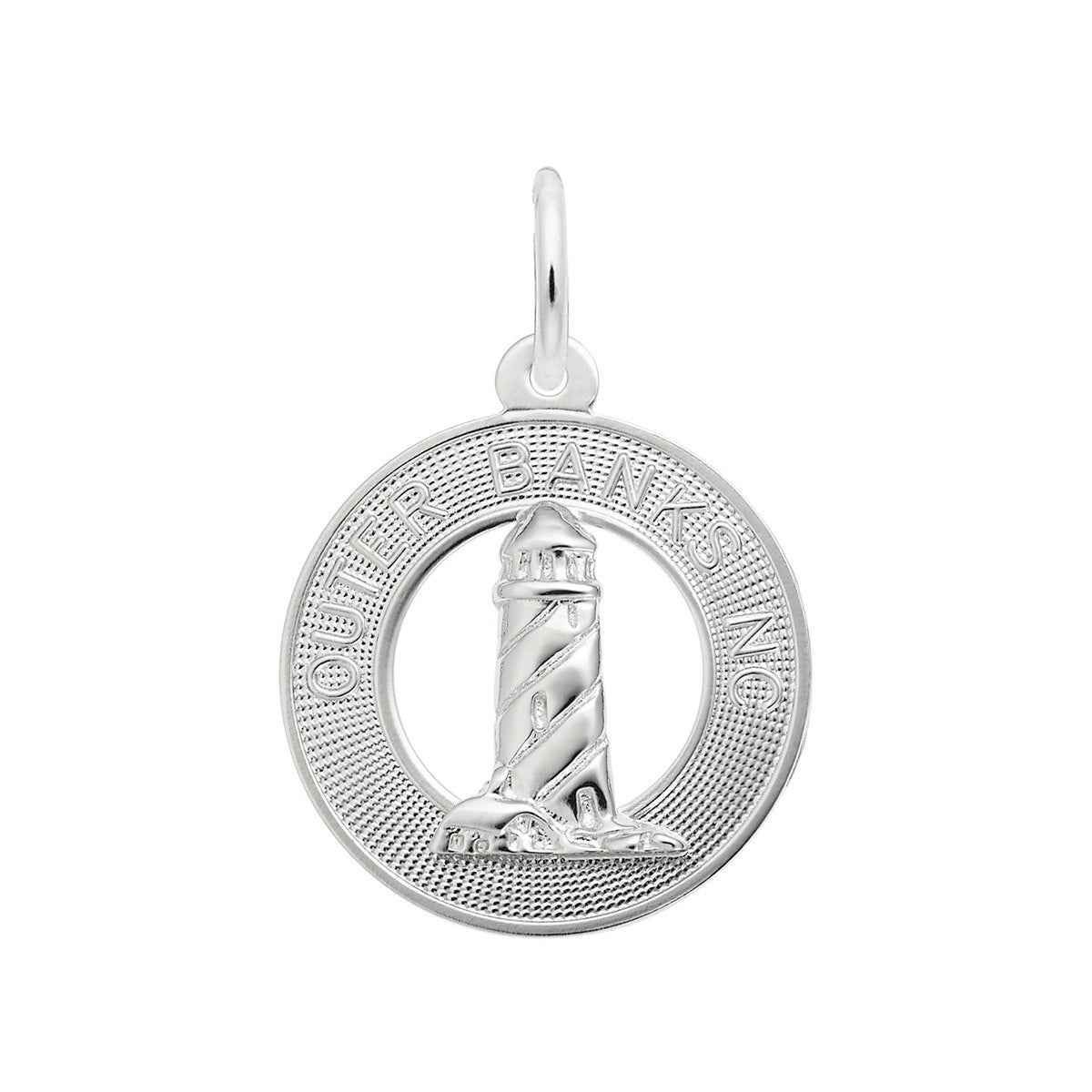 Outer Banks Lighthouse Charm in Sterling Silver