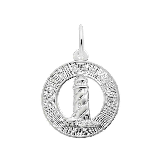 Outer Banks Lighthouse Charm in Sterling Silver