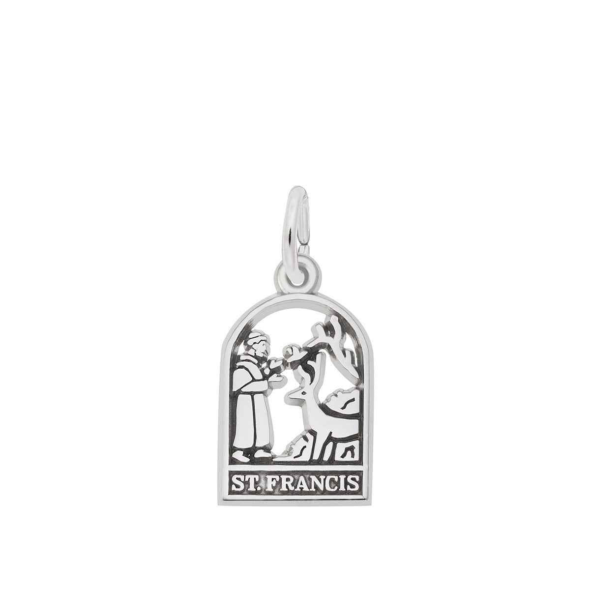 St. Francis Charm in Sterling Silver