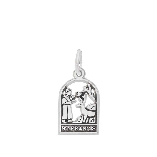 St. Francis Charm in Sterling Silver
