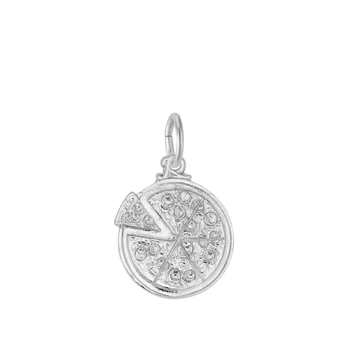 Pizza Charm in Sterling Silver
