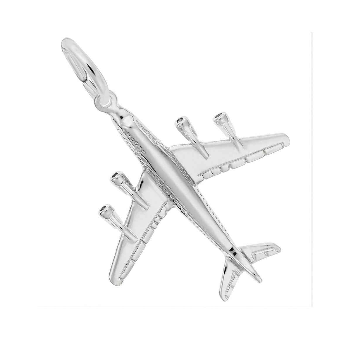 Commercial Jet Charm in Sterling Silver