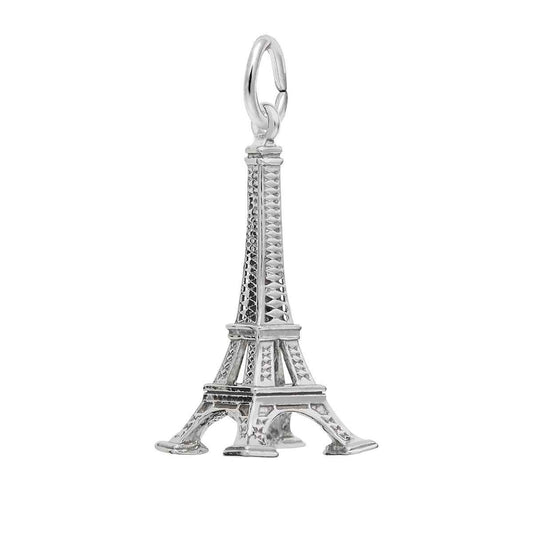 Polished Eiffel Tower Charm in Sterling Silver