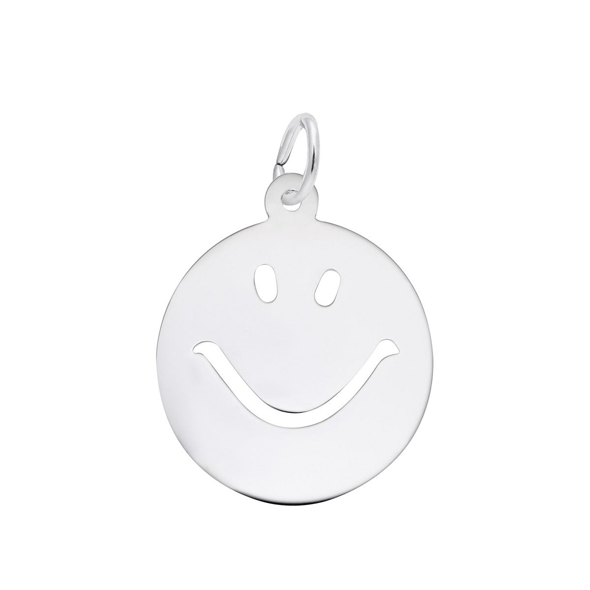 Happy Face Charm Sterling Silver
