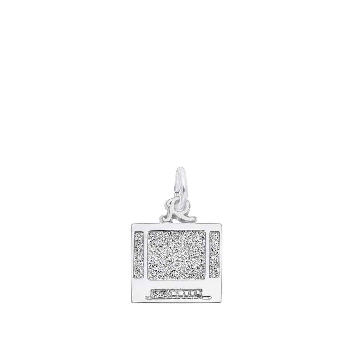 TV Flatscreen Charm in Sterling Silver
