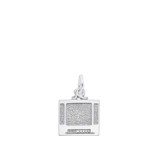 TV Flatscreen Charm in Sterling Silver