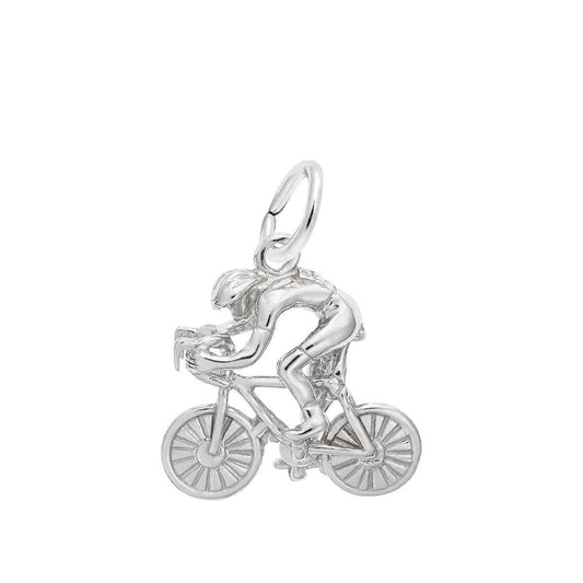 Cyclist Charm in Sterling Silver