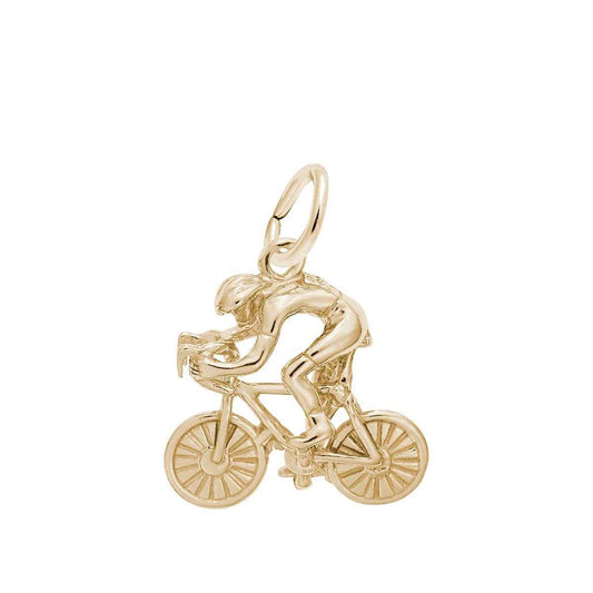 Cyclist Charm in 14K Yellow Gold
