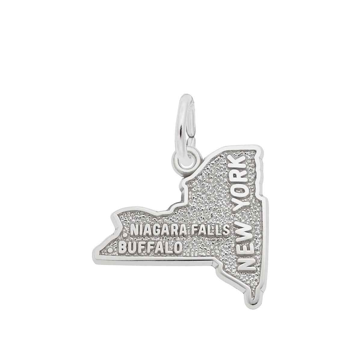 Buffalo Niagara Falls Charm in Sterling Silver