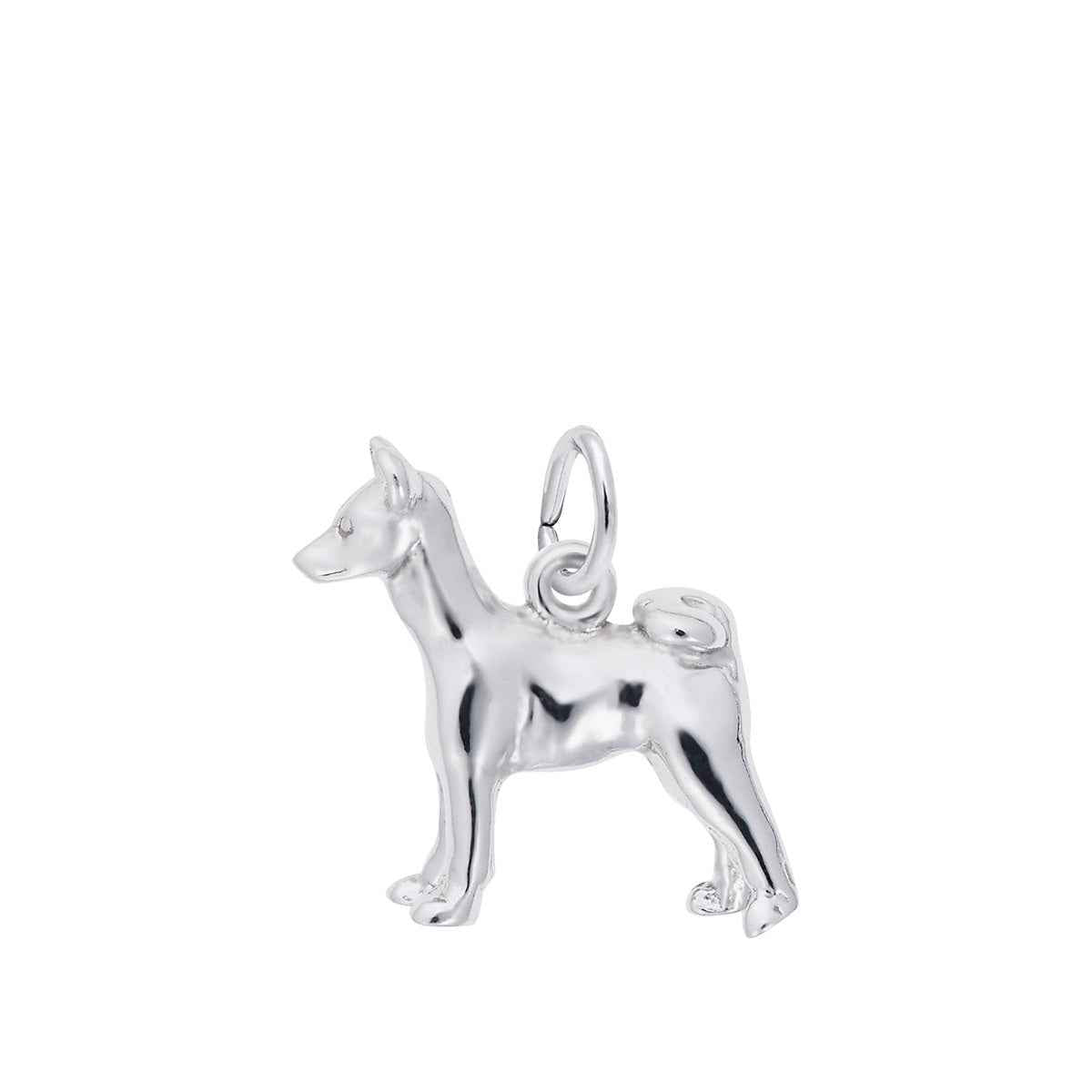 Basenji Charm in Sterling Silver